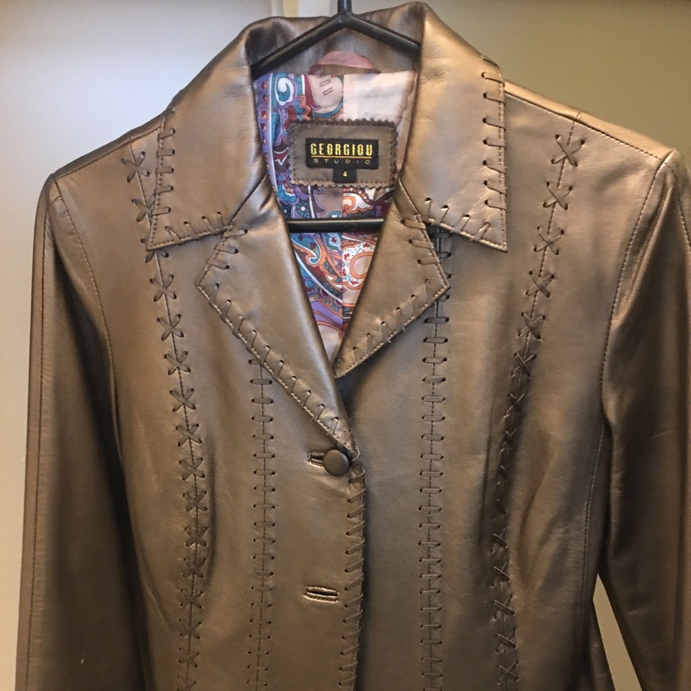 George our Georgiou Studio Soft Leather Jacket